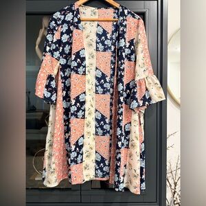 Floral Patchwork Kimono Cardigan